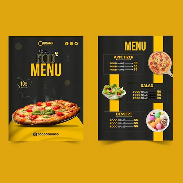 Menu Card Designing  & Printing